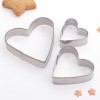 Набор форм для вырезания печенья 3 шт "Сердечко" 6х1,5 см