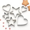 Набор форм для вырезания печенья 6 шт "Сердце, звездочка"   