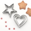 Набор форм для вырезания печенья 6 шт "Сердце, звездочка"   