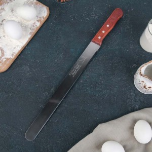 Нож для бисквита ровный край, ручка дерево, рабочая поверхность 30 см (12")  