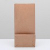 Пакет крафт бумажный фасовочный, прямоугольное дно 12 х 8 х 24 см , (10 шт)  