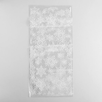 Пакет подарочный пластиковый «Снежинки», 20*40 см