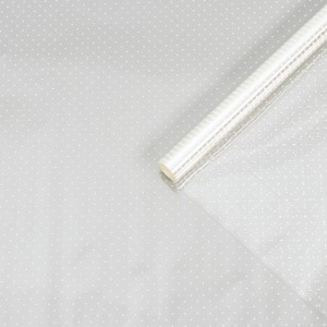 Пленка упаковочная с белым рисунком "Точки", 0,7 х 7,6 м, 40 мкм, 200 г