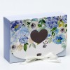 Подарочная коробка сборная с окном "Лиловые цветы",  16,5 х 11, 5 х 5 см 