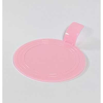 Подложка D 75 мм, пластиковая круглая (розовая, 10 шт.)