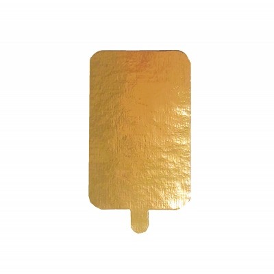 Подложка с держателем, 90*55 мм, 0,8 мм (золото, прямоугольная)