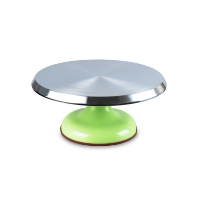 Поворотный столик вращающийся профессиональный металлический, D 31 см (Зелёный)