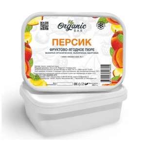 Пюре замороженное "Organic bar" Персик, (0,2 кг)