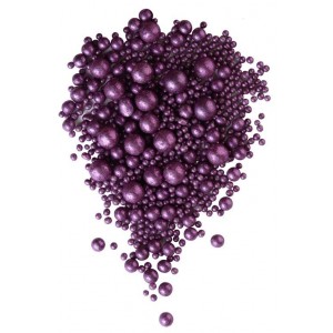Рисовые шарики в глазури, серия "Блеск", фиолетовый, 50 г 