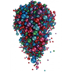 Рисовые шарики в глазури, серия "Блеск", микс цветов, 50 г 