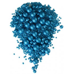 Рисовые шарики в глазури, серия "Блеск", синий, 50 г 