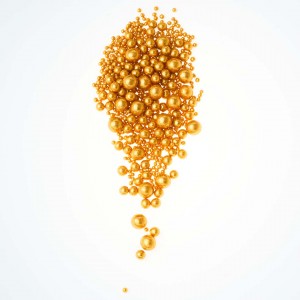 Рисовые шарики в глазури, серия "Блеск", золото, 50 г 