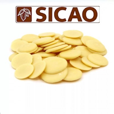 Шоколад белый "Sicao" 27%, каллеты, (20 кг)