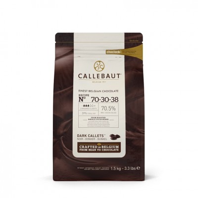 Шоколад горький "Callebaut" 70,5%, каллеты, (500 г)