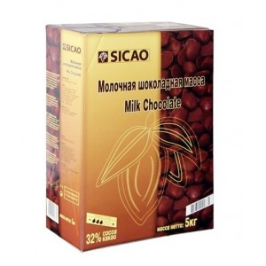 Шоколад молочный "Sicao" 30,2%, каллеты, (5 кг)