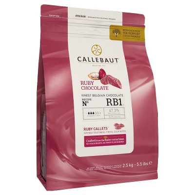 Шоколад розовый "Callebaut" Ruby, каллеты, (2,5кг)