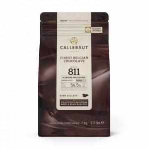 Шоколад тёмный "Callebaut" 54,5%, каллеты, (1 кг) заводская упак.