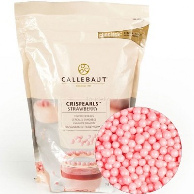 Шоколадные жемчужины "Callebaut" Клубника, (100г)