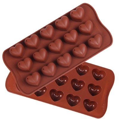 Силиконовая форма для шоколада "Сердечки объемные"