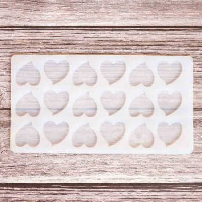 Силиконовый мат для отливки шоколада "Мини сердечки"