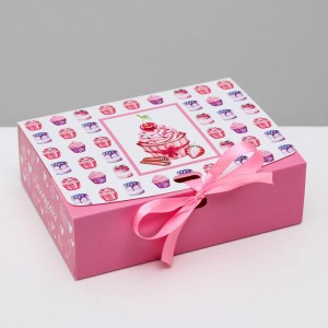 Складная коробка подарочная «Наслаждайся», 16.5 × 12.5 × 5 см 