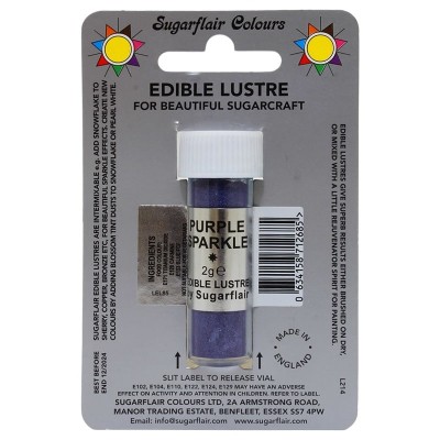 Сверкающий краситель Sugarflair Purple Sparkle E137 (Искрящийся фиолетовый) 7 мл