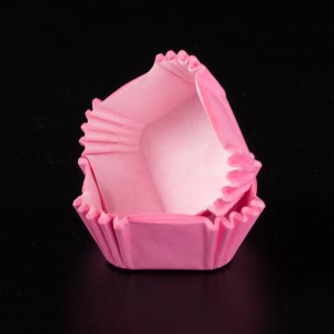 Тарталетки (для конфет), квадрат, 35*35мм, h 25 мм (50 шт) цвет розовый