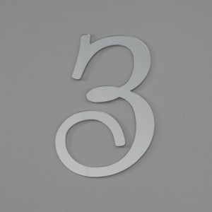 Топпер акриловый буква "З", 8 см (серебро)