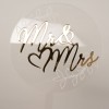 Топпер акриловый "Mr & Mrs" (прозрачный)