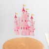 Топпер на торт "Замок принцессы" розовый 16,8х8,9