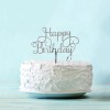 Топпер "Happy Birthday" серебро