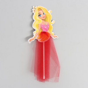 Топпер "Принцесса" с фатином (красная юбка) 