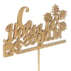 Топпер "С Новым Годом" с подвесом, подаркок и снежинка (золото) 12×5см