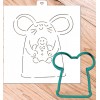 Трафарет + форма "Мышка с пряничным человечком в лапках"