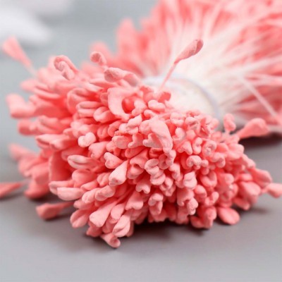 Тычинки для цветов "Розовый" набор 360 шт длина 6 см   