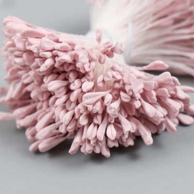 Тычинки для цветов "Серо-розовый" набор 360 шт длина 6 см   