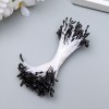 Тычинки для искусственных цветов "Капельки черные" (набор 130 шт) длина 6 см      
