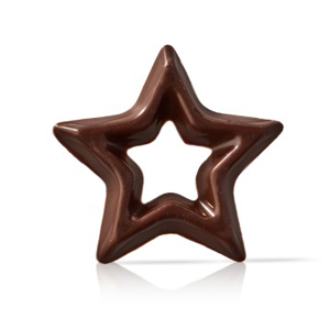 Украшение шоколадное "Звезда", 30 мм (1 шт)